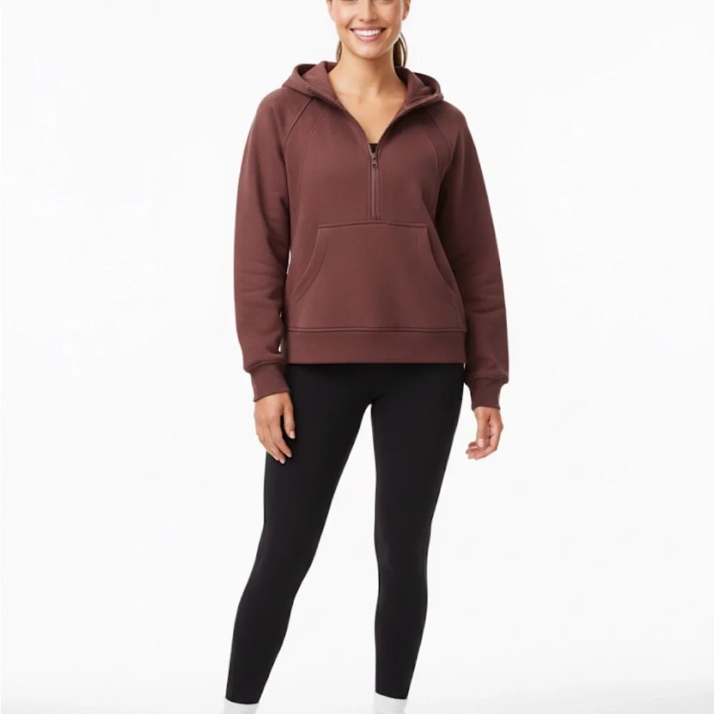 CRZ Yoga women’s half zip hoodie size small color taupe - Picture 2 of 5